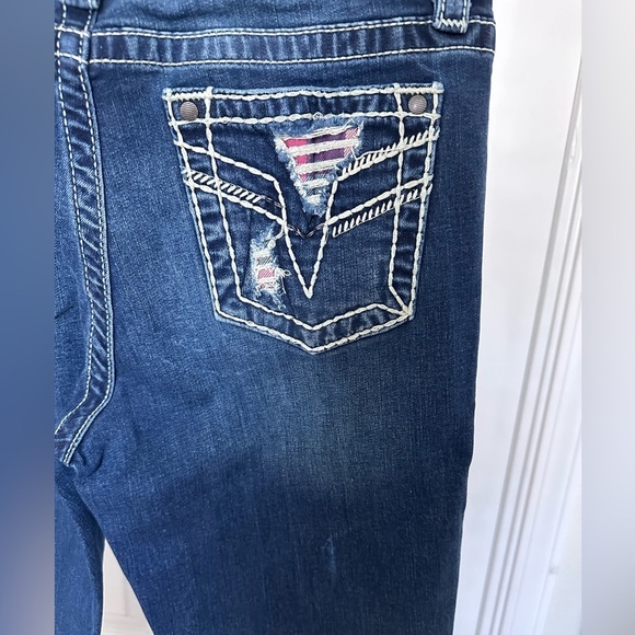 Vigoss Red, White & Blue detailed Slim Boot Leg Jeans- Merica! - Picture 10 of 12